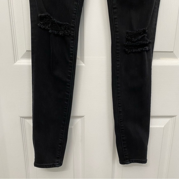 American Eagle Women's Ne(x)t Level Stretch Jeans Black Jeggings Size 0 Long - Picture 5 of 13